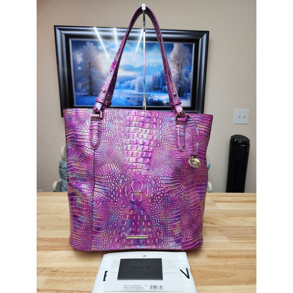 NWT Brahmin Abigail Tote in Azalea Mini Melbourne Genuine Leather